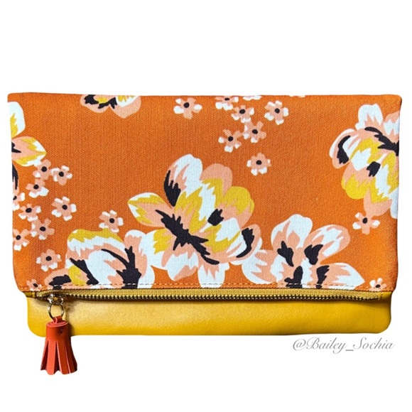 Rachel Pally Reversible Floral Clutch - Picture 1 of 9